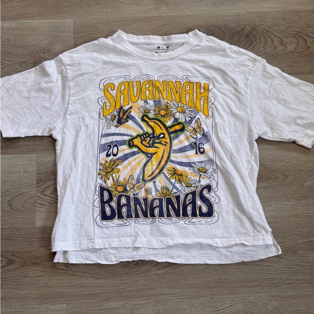 SOLD Women’s Banana Ball Savannah Bananas Woodstock Motley Mid Rise T-Shirt